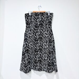 SPENSER JEREMY Black and white strapless dress